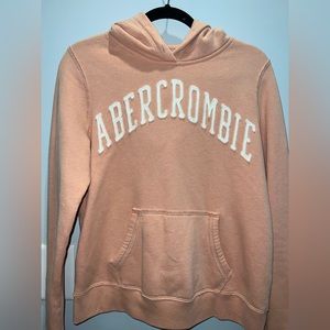 Abercrombie “soft a&f collection” logo hoodie - coral/salmon